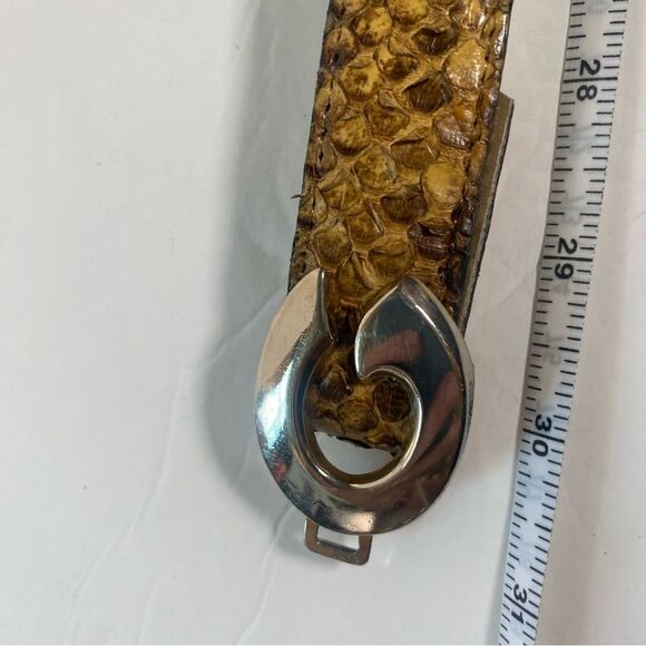 Gino Verdo Vintage Snakeskin Belt Size Large - Picture 9 of 10
